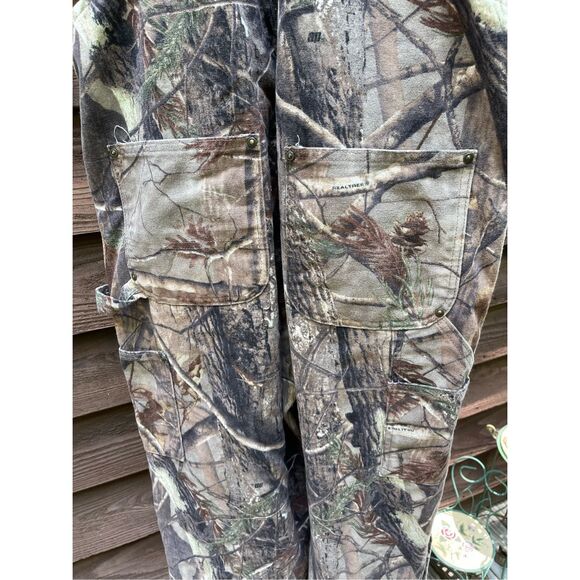 CARHARTT Realtree AP Camouflage Hunting Overalls double knee 40x30 - Picture 8 of 12